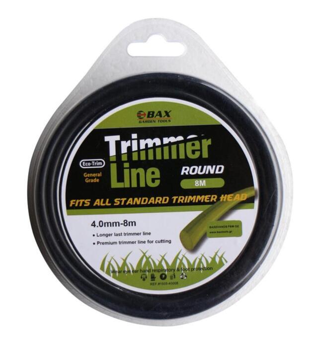 BAX TRIMMER LINE ROUND  4mm - 8m (1304-40008)