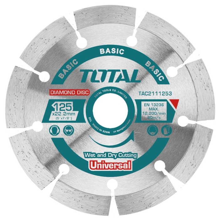 TOTAL DIAMOND DISC UNIVERSAL 125 X 22.2mm (TAC2111253)