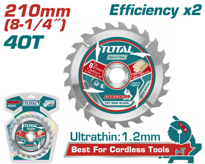 TOTAL ΕΠΑΓΓ. ΑΝΤΑΛ/ΚΟΣ ΔΙΣΚΟΣ Φ-210 Χ 25.4-16mm 40T ΓΙΑ TMS2001/ TMSLI2021 / TS42142107 (TAC2332103)