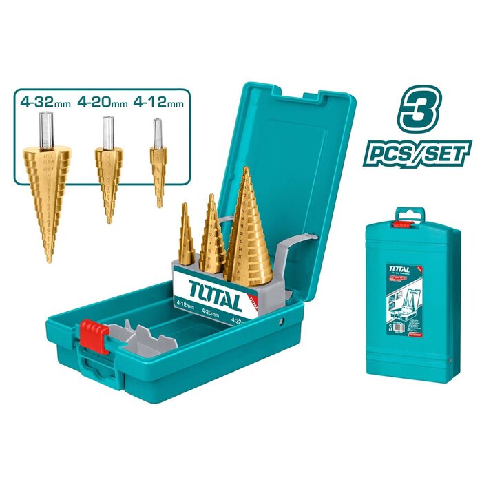 TOTAL step drill bit set 3pcs (TACSD2031)