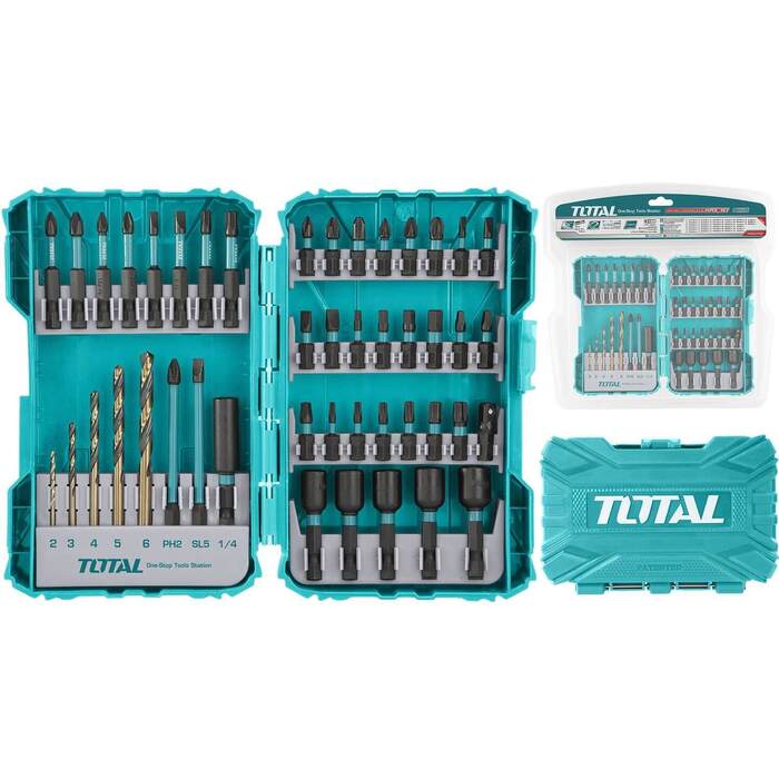 TOTAL 45PCS IMPACT SCREWDRIVER BIT SET (TACSDL24502)