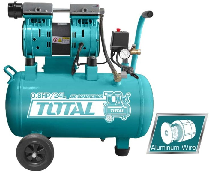 TOTAL AIR COMPRESSOR SILENT AND OIL FREE 24 Lit (TCS1075241)