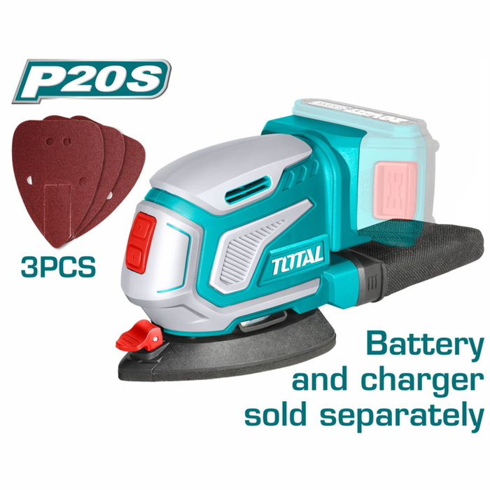 TOTAL Lithium-ion palm sander 20V (TDSLI2051)