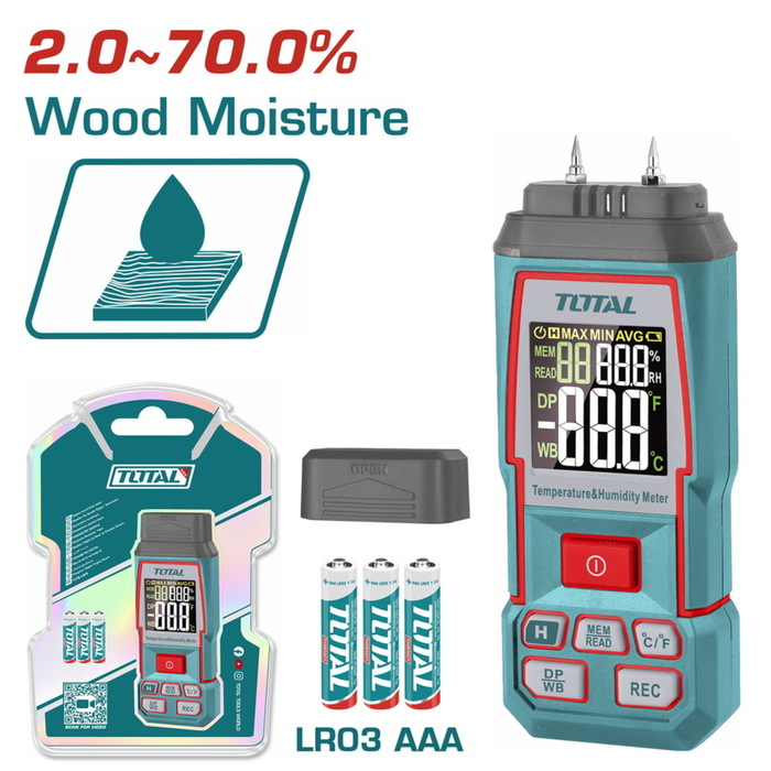 TOTAL Wood moisture meter (TETWM031)