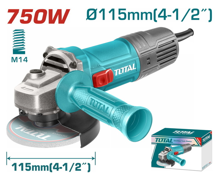 TOTAL ΕΠΑΓΓ. ΓΩΝΙΑΚΟΣ ΛΕΙΑΝΤΗΡΑΣ 750W - 115mm (TG10711556E)
