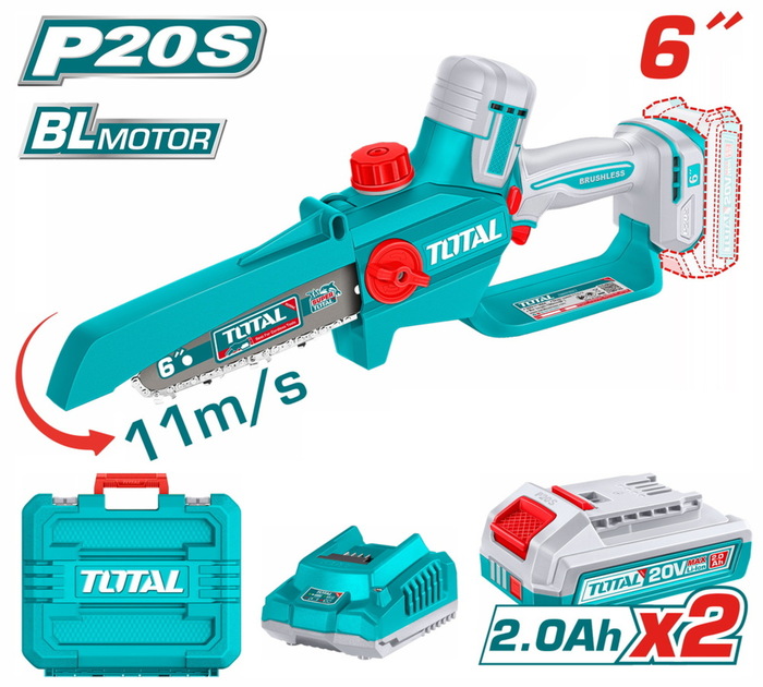TOTAL ΕΠΑΓΓ ΣΕΤ ΑΛΥΣΟΠΡΙΟΝΟ ΚΛΑΔ ΜΠΑΤ Li-ion 20V / 6