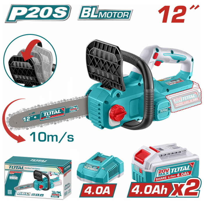 TOTAL ΕΠΑΓΓ. ΣΕΤ ΑΛΥΣΟΠΡΙΟΝΟ ΜΠΑΤ. Li-ion 20V / 12