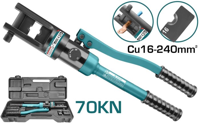 TOTAL ΥΔΡΑΥΛΙΚΗ ΠΡΕΣΑ ΑΚΡΟΔΕΚΤΩΝ Cu 16-240mm2 (THCT0240)