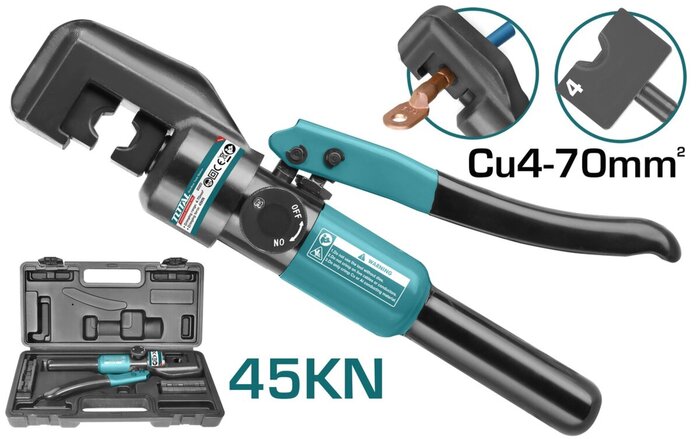 TOTAL ΥΔΡΑΥΛΙΚΗ ΠΡΕΣΑ ΑΚΡΟΔΕΚΤΩΝ  Cu 4-70mm2 (THCT070)