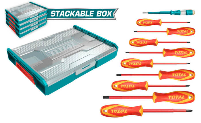 TOTAL 8PCS INSULATED SCREWDRIVERS 1000V (THKTV02S101)