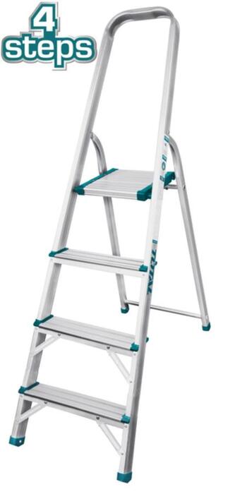 TOTAL ALUMINIUM LADDER 4 STEPS (THLAD06041)