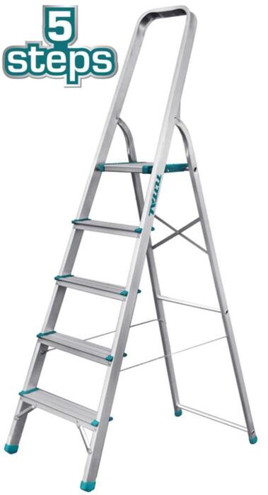 TOTAL ALUMINIUM LADDER 5 STEPS (THLAD06051)