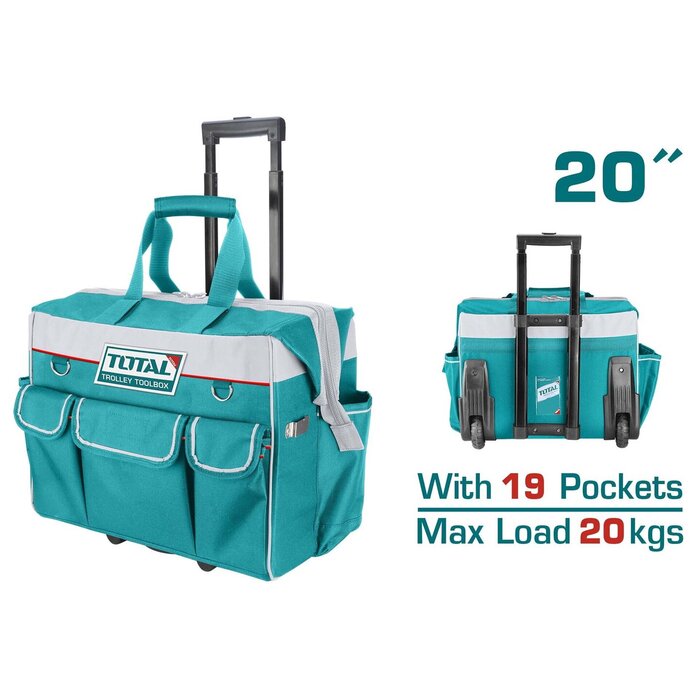 TOTAL Rolling Rigid Tool Bag 20