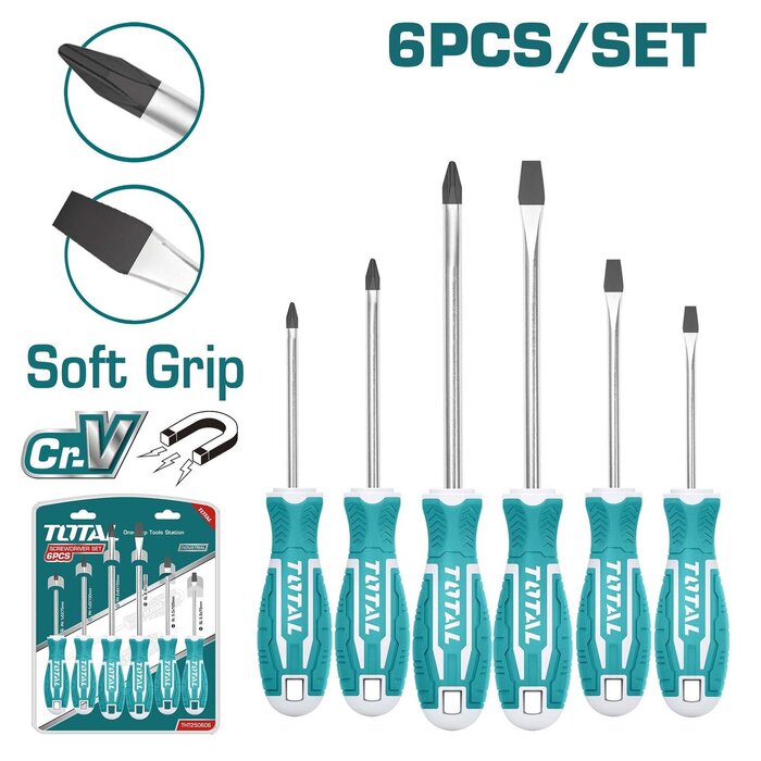 TOTAL 6 PCS SCREWDRIVER SET (THT250606) 