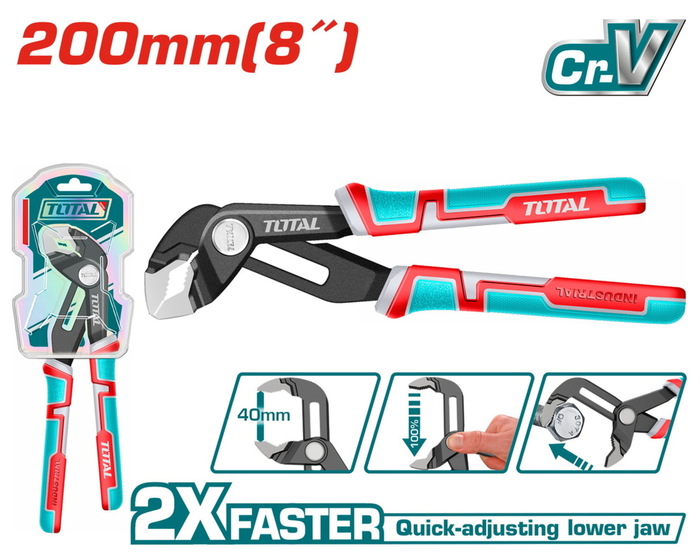 TOTAL Quick-open pump pliers (THT380806)