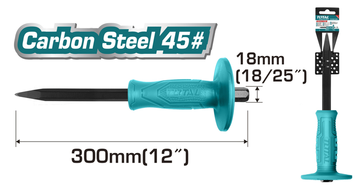 TOTAL ΒΕΛΟΝΙ ΜΕ ΠΛΑΣΤΙΚΗ ΛΑΒΗ 300mm (THT4221226)