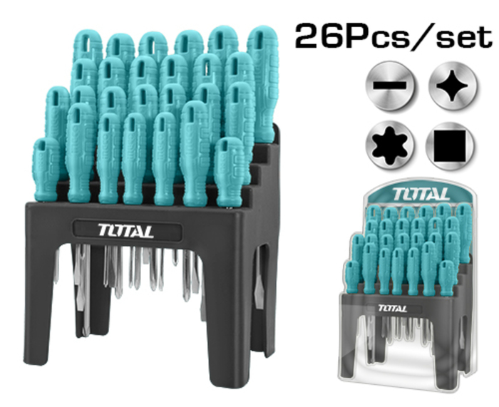 TOTAL 26 Pcs screwdriver set (THTDC252601)