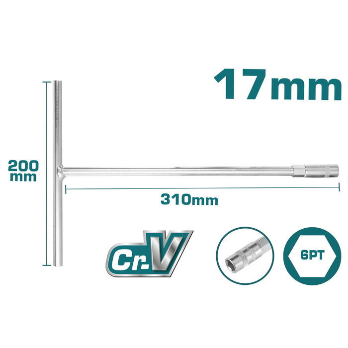 TOTAL T-Handle socket wrench 17mm (THTSW1706)