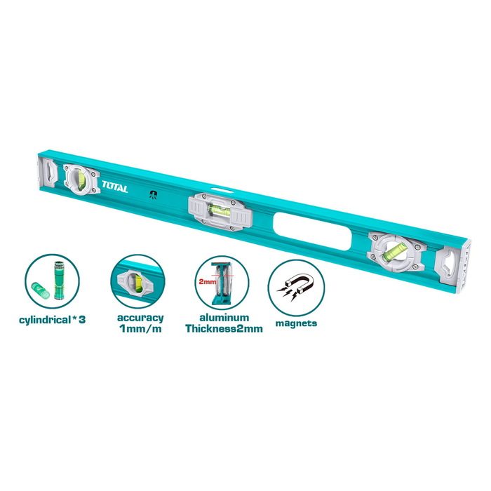 TOTAL MAGNETIC SPIRIT LEVEL 120cm (TMT212026)