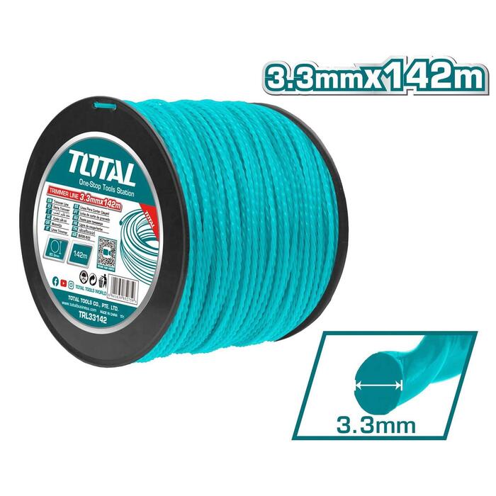 TOTAL TRIMMER LINE ROUND 3.3mm - 142m (TRL33142)