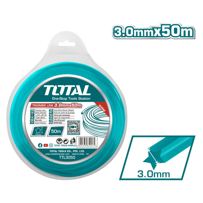 TOTAL TRIMMER LINE STAR DUAL POWER 3mm - 50m (TTL3050)