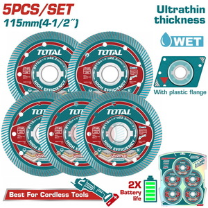 TOTAL Diamond disc set for cordless angle grinder (TAC511155)