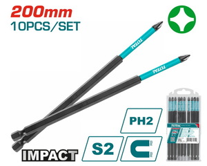 TOTAL Impact screwdriver bits (TACIM16PH285)