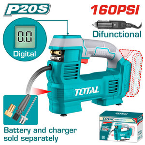 TOTAL Cordless auto air compressor (TACLI2012)