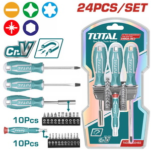 TOTAL 24 Pcs screwdriver and bits set (TACSD302462)