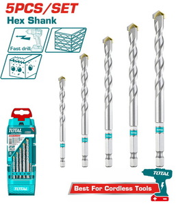 TOTAL 5 Pcs masonry drill bits set (TACSD6055)