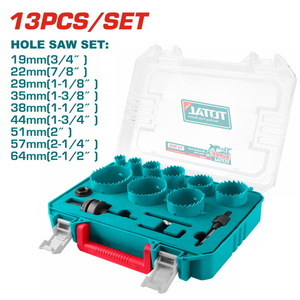 TOTAL Bi-metal hole saw set 13pcs (TACSH0132)