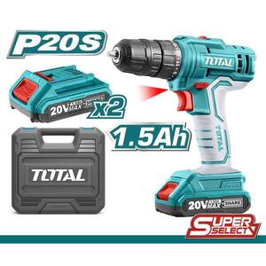 TOTAL Li-ion IMPACT DRILL 20V / 1.5Ah / 45Nm (TDLI20012)