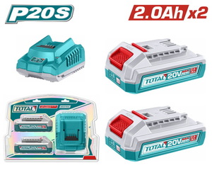 TOTAL P20S Lithium-Ion battery and charger kit TFBCPK2212E)