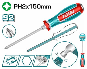 TOTAL Phillips go-through screwdriver (TGTPH2150)