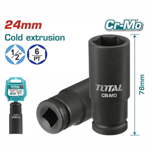 TOTAL 1/2" Deep impact socket 1/2" - 24mm (THDIS12241L)