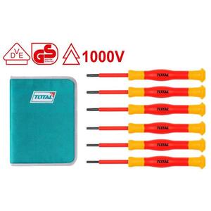 TOTAL 6PCS Insulated precision screwdriver set (THKIPSD0601)