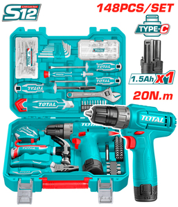 TOTAL 148 Pcs Tools set (THKTHP41487E)