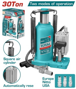 TOTAL Pneumatic hydraulic bottle jack (ΤΗΤ109306)