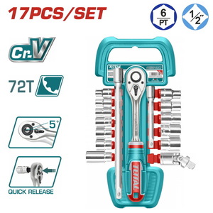 TOTAL17 Pcs 1/2" socket set (THT121171)