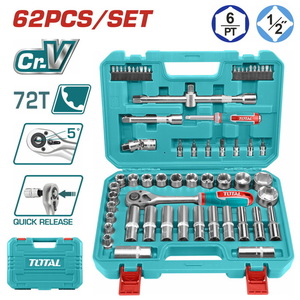 TOTAL 62 Pcs 1/2" socket set (THT121602)