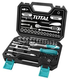 TOTAL 45PCS 1/4" SOCKET SET (THT141451)