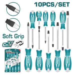 TOTAL 10 PCS SCREWDRIVER SET (THT250610)