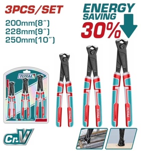 TOTAL 3 Pcs high leverage rabbet pliers set (THT2RK231)