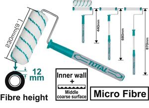 TOTAL TELESCOPING CYLINDER BRUSH 230mm (THT8592T)