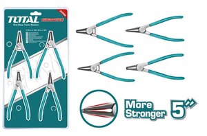 TOTAL CIRCLIP PLIERS SET 5" 4PCS (THTJ214041)