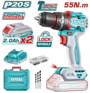 TOTAL Compact Brushless Cordless Impact Drill (TIDLI20558E)