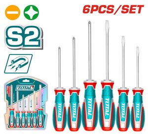 TOTAL 6 Pcs screwdriver set (TKSDS0626)