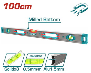 TOTAL Spirit level with powerful magnets (TMT210028M)