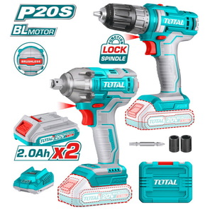 TOTAL Cordless 2 pcs combo kit Li-ion 20V / 2Ah / (TOSLI230702)