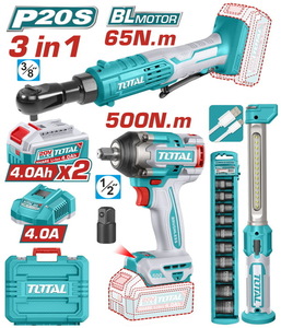 TOTAL Cordless 3 pcs combo kit (TOSLI250981E)